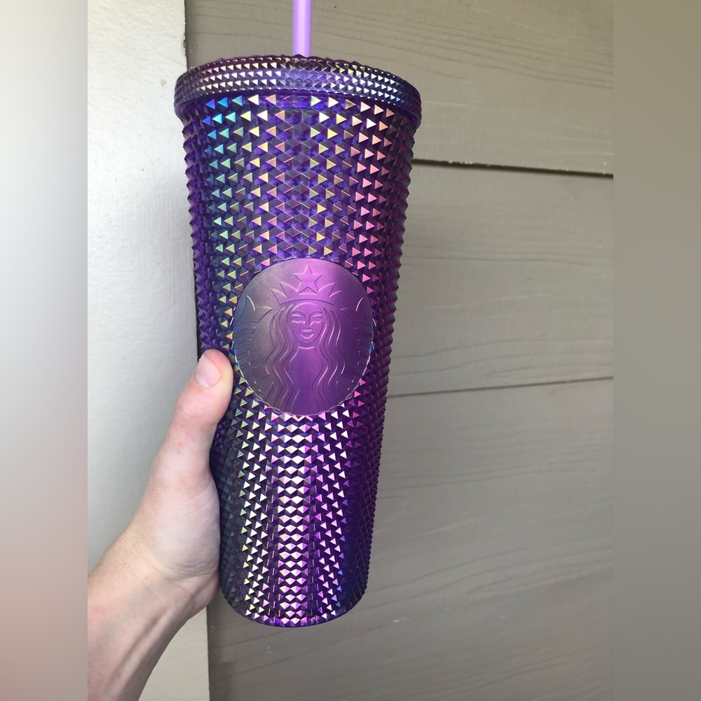 Final price drop!! Starbucks 2022 Purple Oil Slick Studded Tumbler